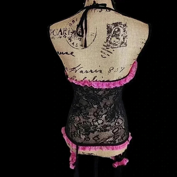 SEXY Stretchy one piece goth princess core all lace body suit. Size Xl - Picture 5 of 13